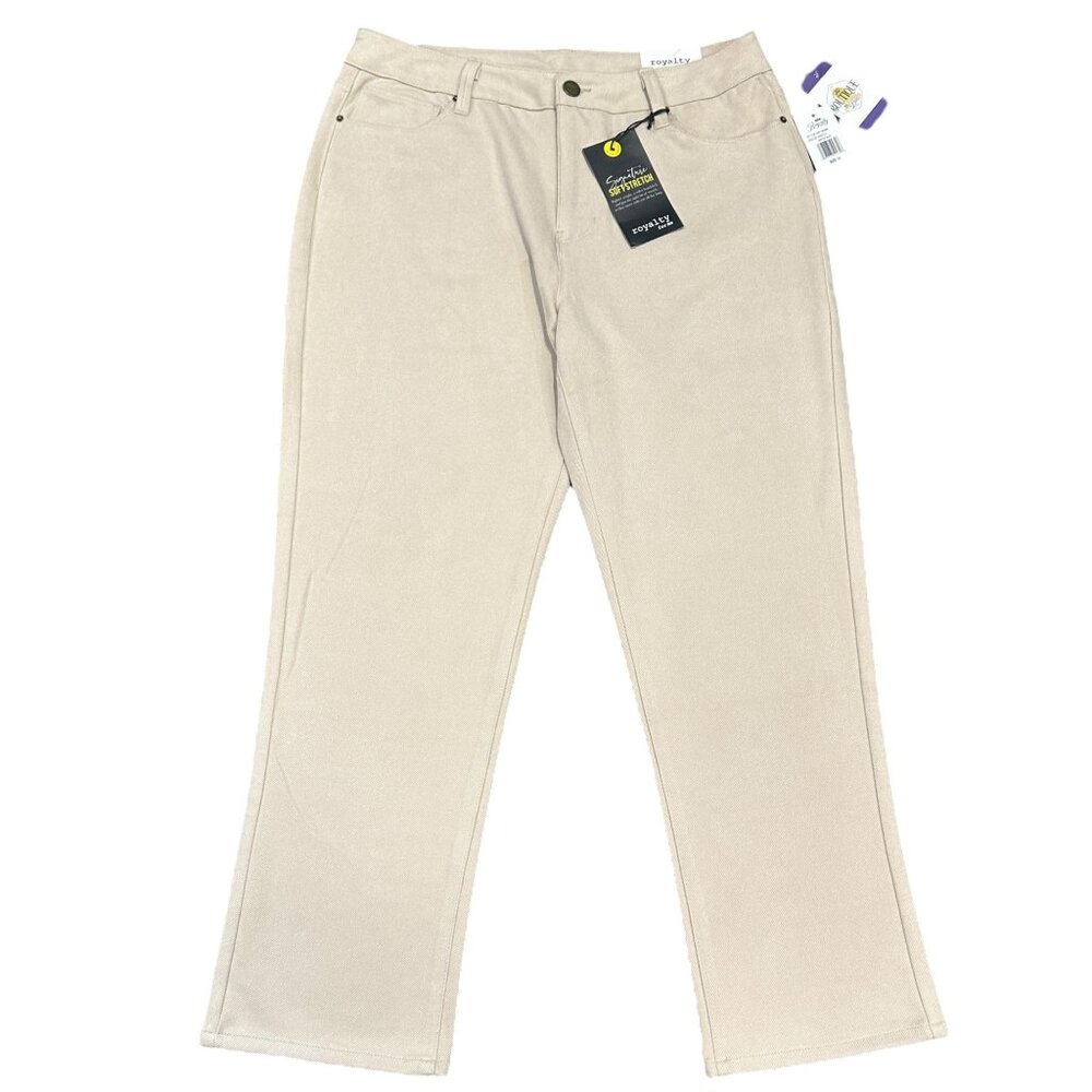 NWT Royalty For Me Womens 14 Signature Soft Stretch Pants Winter Stretchy Design